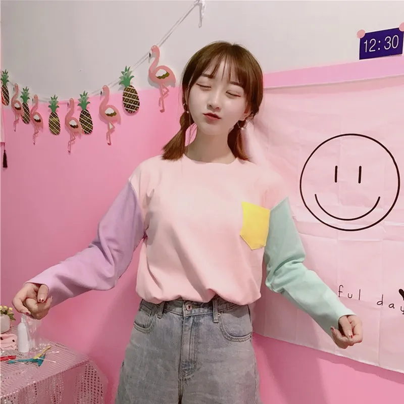 Plamtee Новый Демисезонный с длинным рукавом Футболки для женщин 2017 женская обувь