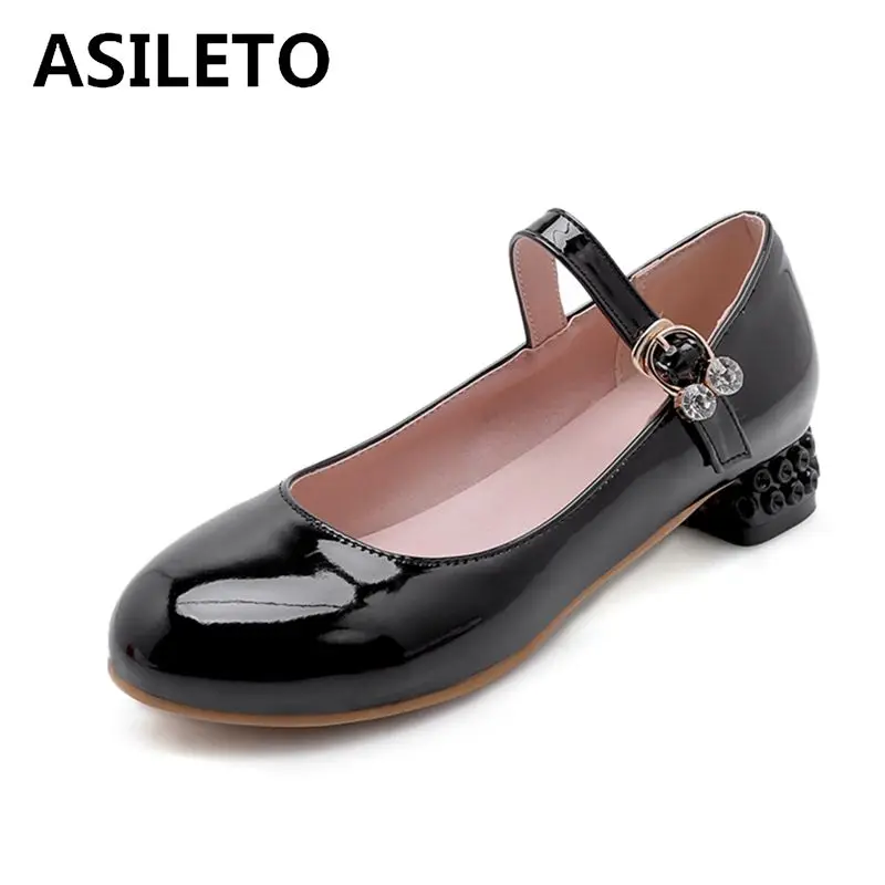 ASILETO Новые весенние и летние женские туфли из лакированной кожи Повседневные