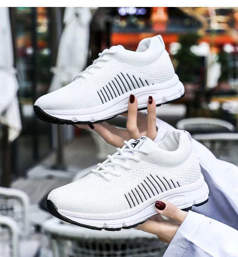 Новая женская обувь для тенниса; Feminino Zapatillas Deportivas Muje; дышащая Нескользящая спортивная обувь; белые кроссовки; дешевые