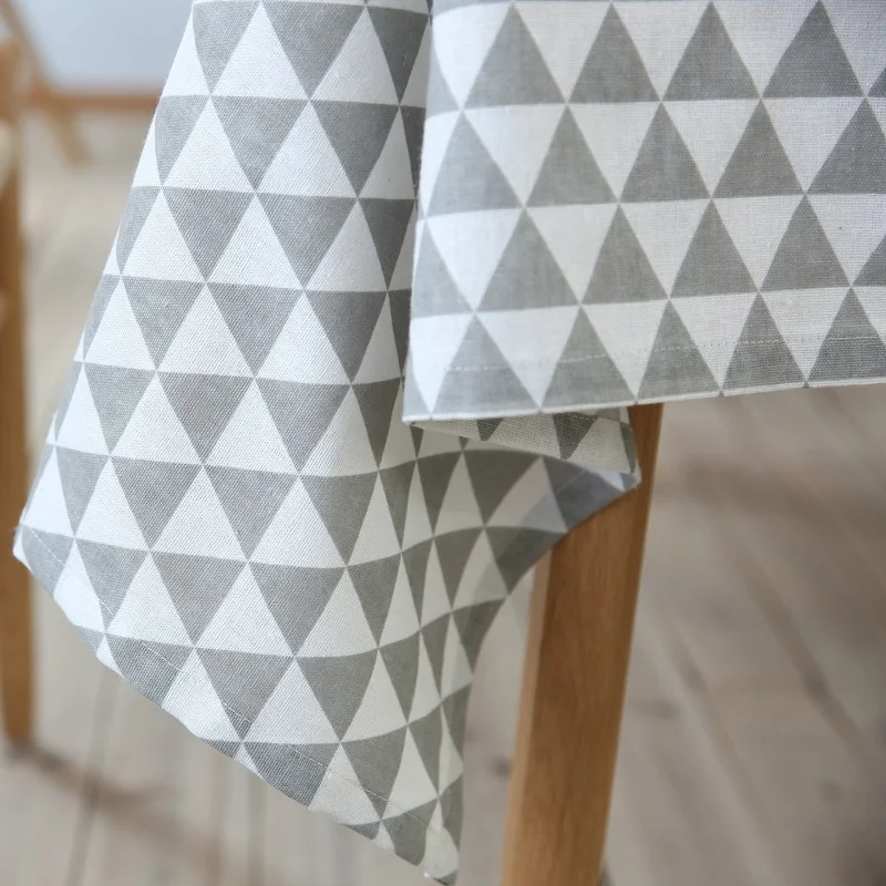 WLIARLEO серая скатерть с геометрическим рисунком пасторальная хлопковая/льняная