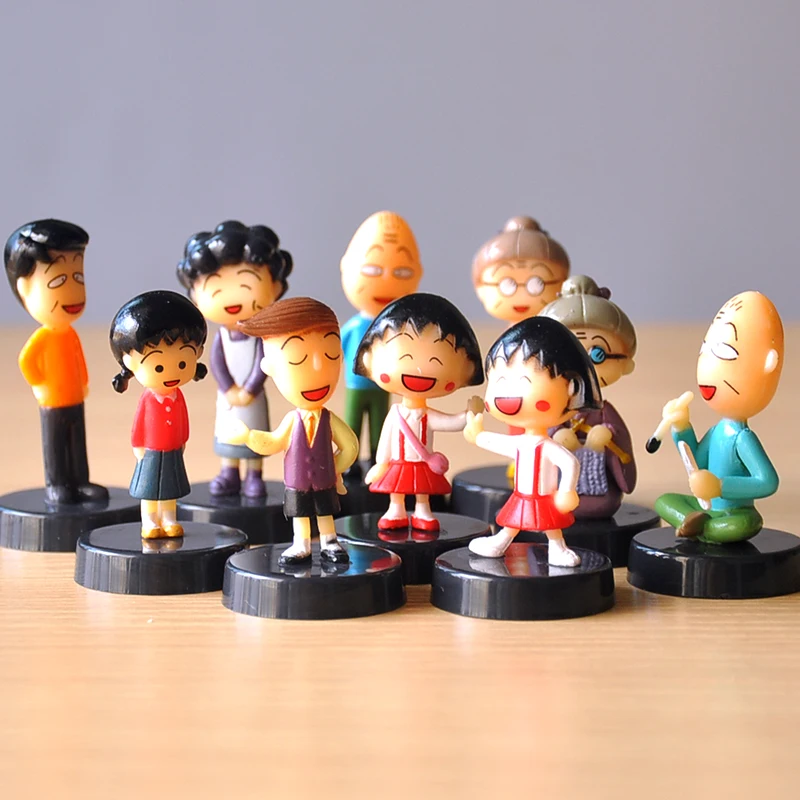10 шт./лот 7 см Косплей Японское Аниме Chibi Maruko Chan ПВХ экшн фигурки модели куклы