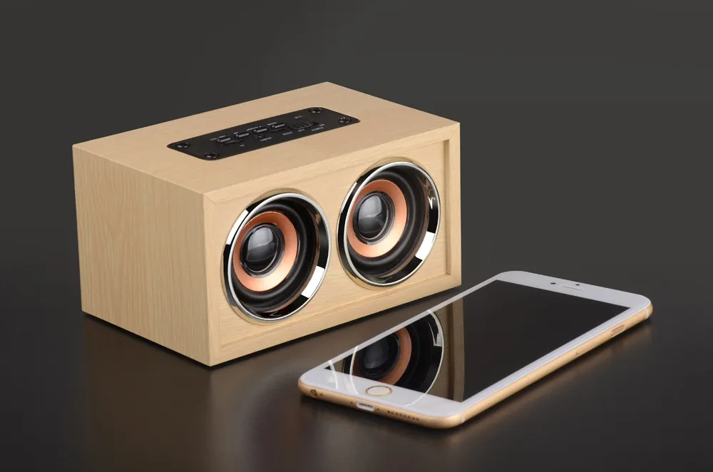 Хит Ретро 10 Вт деревянный Bluetooth динамик HIFI беспроводной двойной громкоговоритель