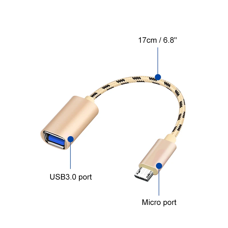 Кабель адаптер Micro USB папа мама OTG для Samsung S8 s9 S10 micro usb android|Переходники и адаптеры| |