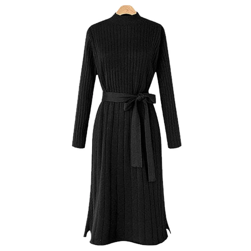 XL 4XL плюс Размеры повседневные женские платья Новые 2019 осень зима модные пояса