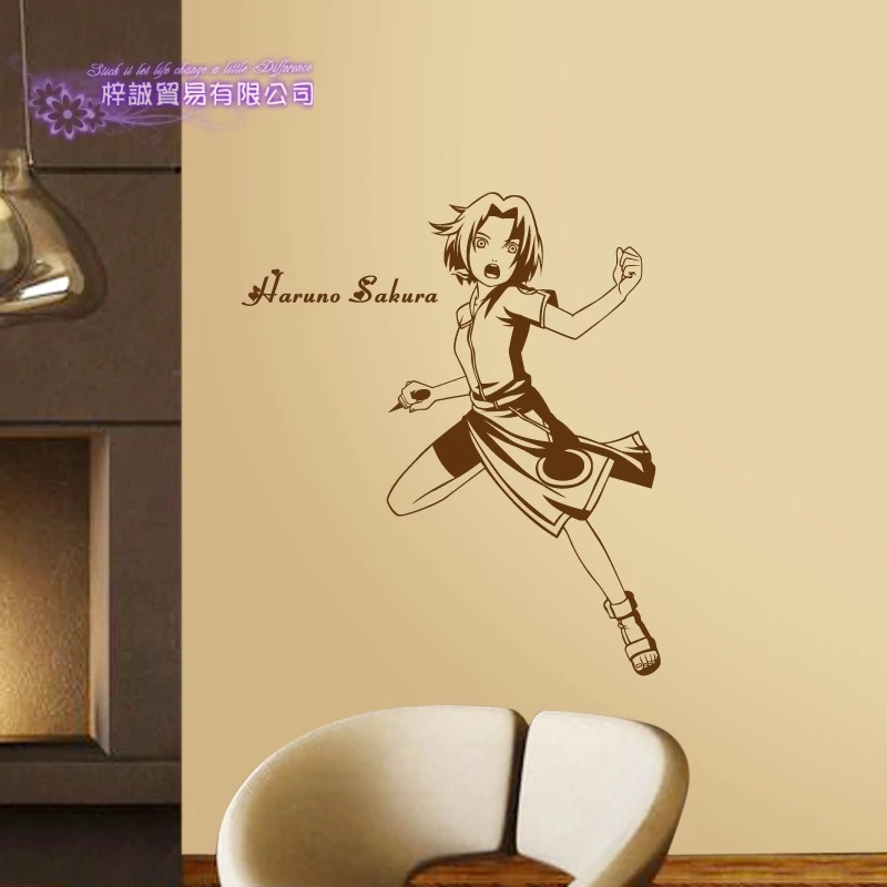 Наруто настенные виниловые наклейки на стену Декорации для дома декоративные