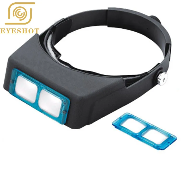 EYESHOT стеклянная линза 1.5X 2X 2.5X 3.5X оптическая Повязка На Голову лупа Ремонт часов