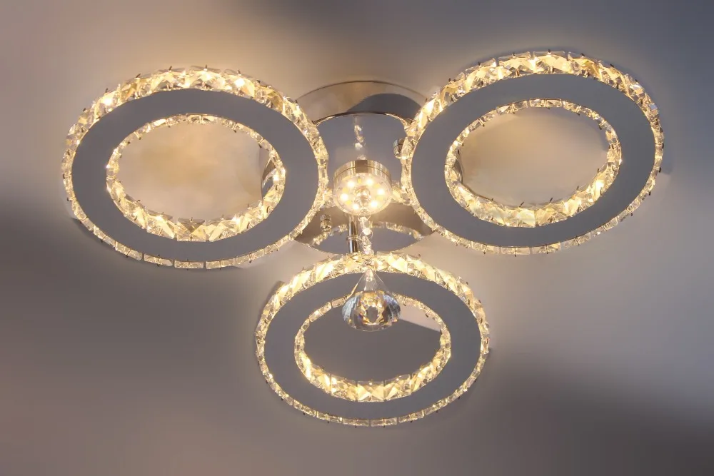 Современная люстра светодио дный потолок Блеск Люстра Гостиная Cristal Lustre
