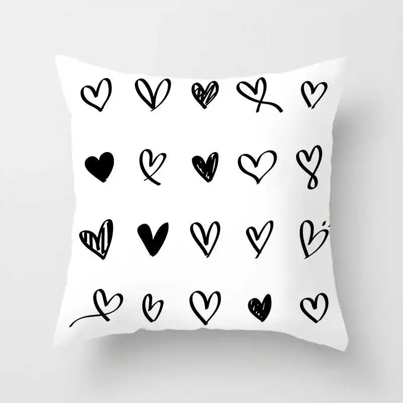 velvet polyester pillowcase home decorative heart five star dot triangular flag balloon ok cushion cover | Дом и сад