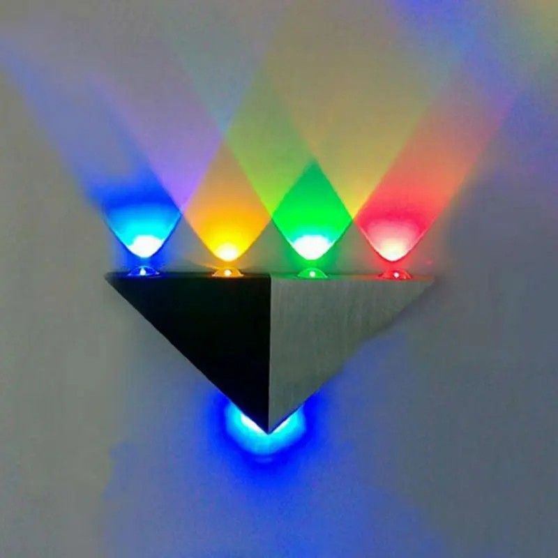 10 шт. AC90 265V цветная светодиодная настенная лампа vintageTriangle настенный светильник