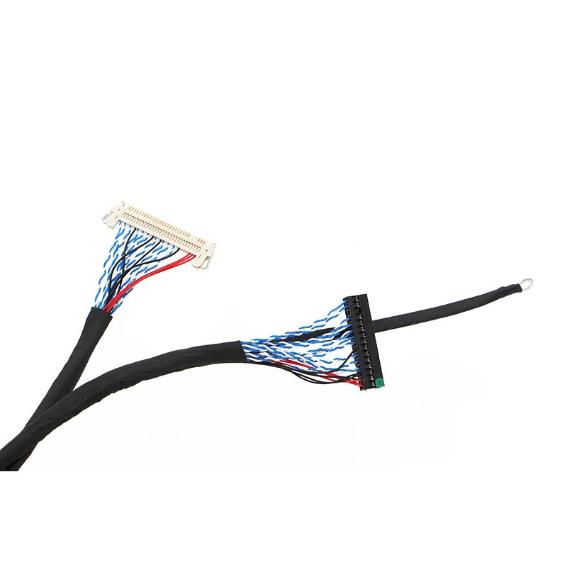 250 мм/450 мм с крючками LVDS кабель FIX-30P-D8 фиксации 30 контактов D8 двойной 2ch 8bit 1,0 мм шаг для 17-21 ЖК-дисплей панель контроллера