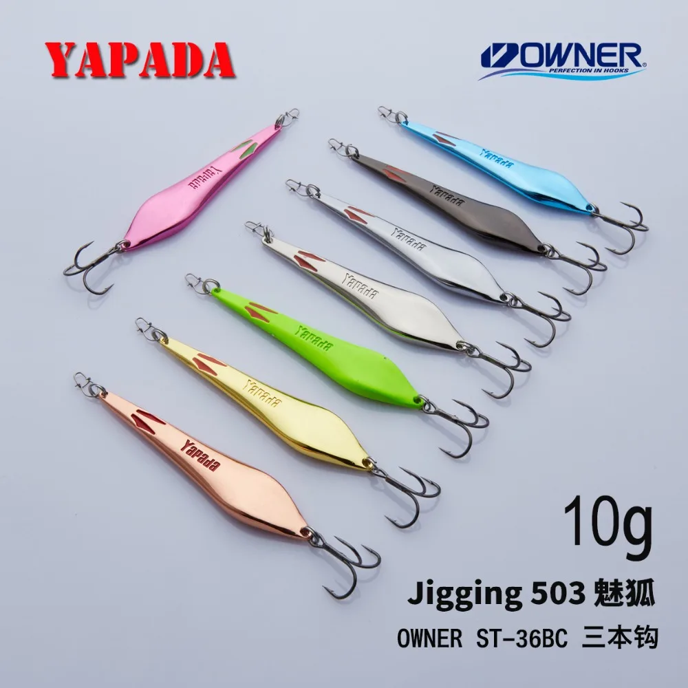 YAPADA Jigging 503 Demon Fox 10 г/15 г тройной крючок 70 80 мм перо Многоцветный Металлический