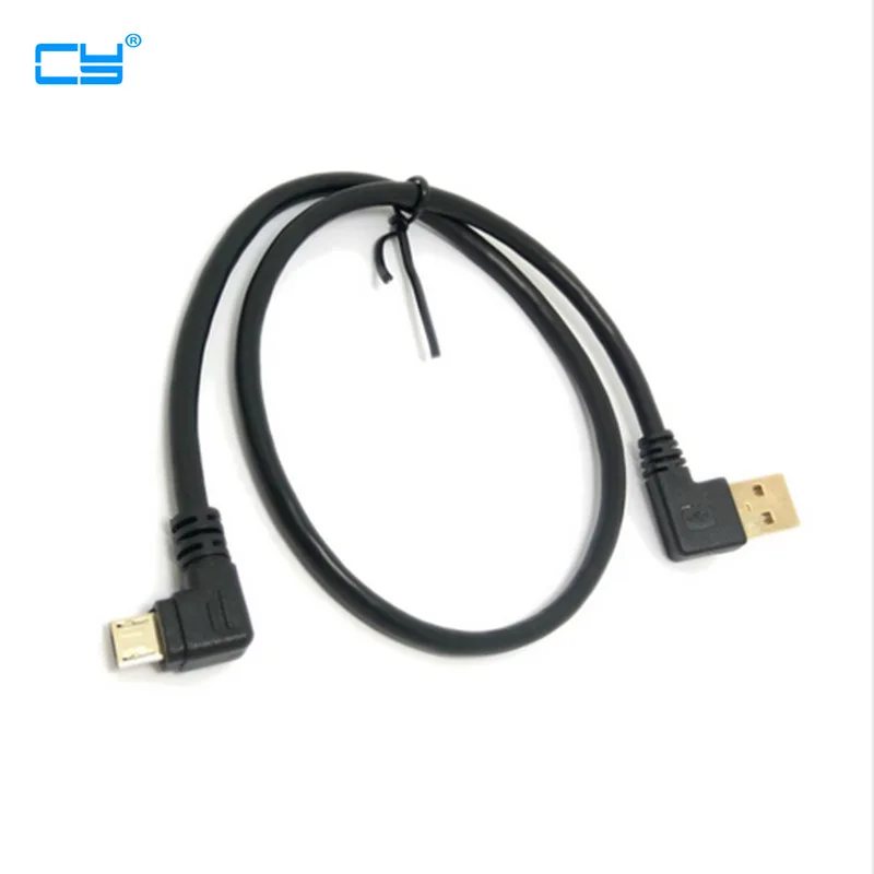 Высокое качество позолоченный штекер 15 см короткий 90 градусов левый угол USB Micro