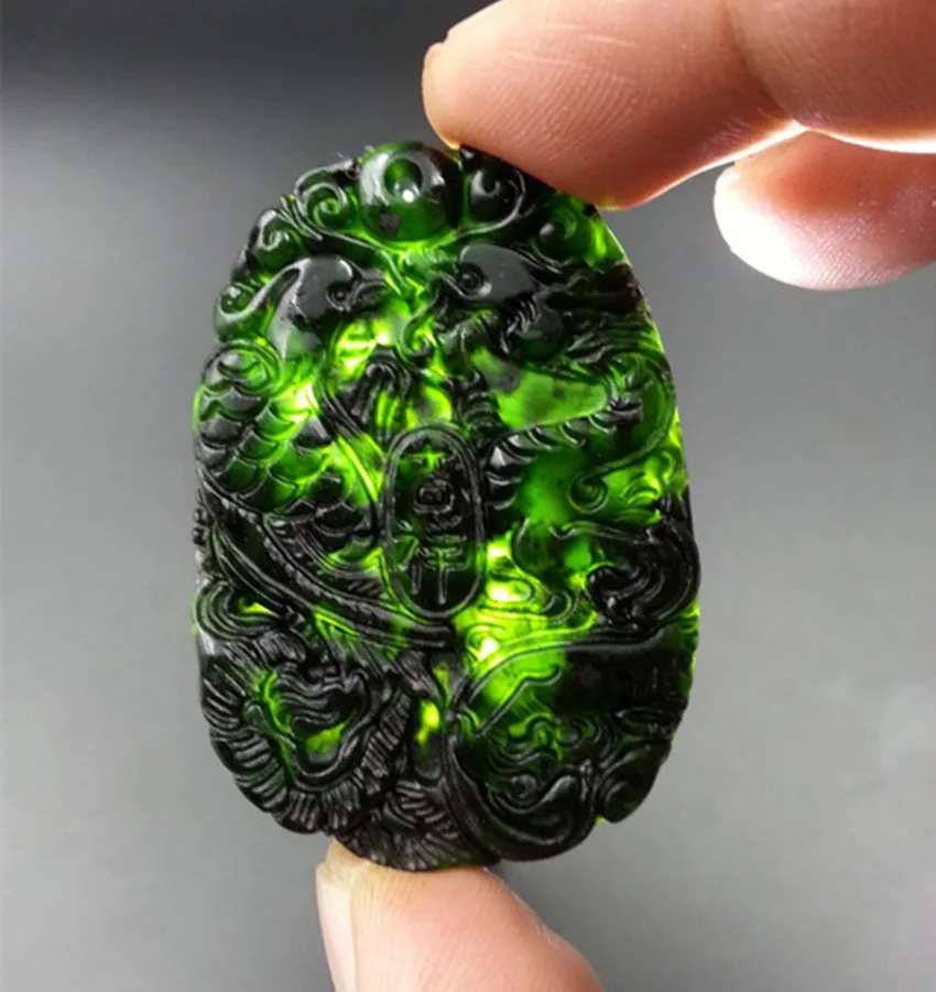 Красивый натуральный Фиолетовый Китайский цветок резьба китайский дракон