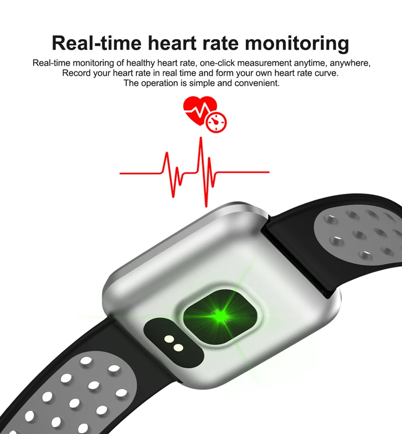 Smart Band Heart Rate Blood Pressure Fitness Tracker Bracelet Weather Call Reminder Wristband for iOS Android pk fitbits xiaomi