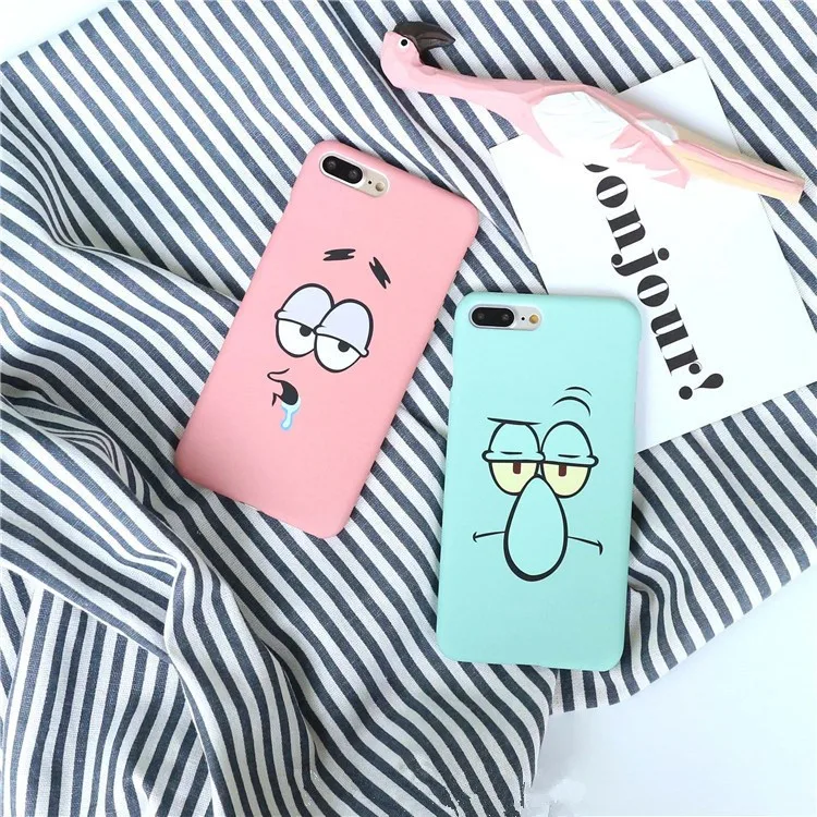 greenpink Half pack Phone Cases for IPhone 6 6s 7 8 plus X XS Interest Comic face Big nose Slobber Frosted Cover pc hard Fundas |