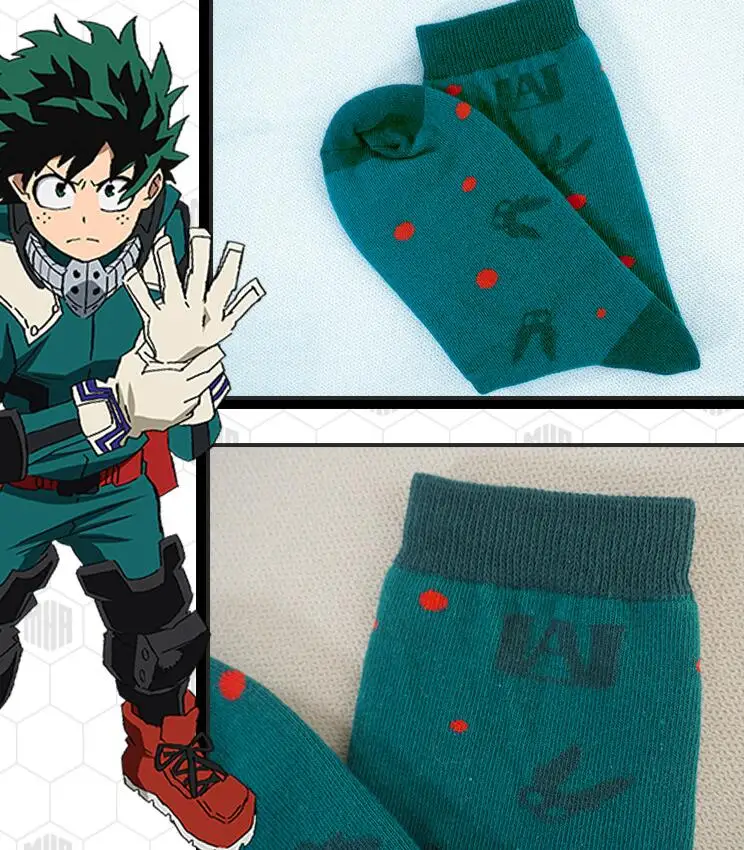 Милые забавные аниме косплей носки Новые Boku no hero My Academy мидория изуку bakugou катсук