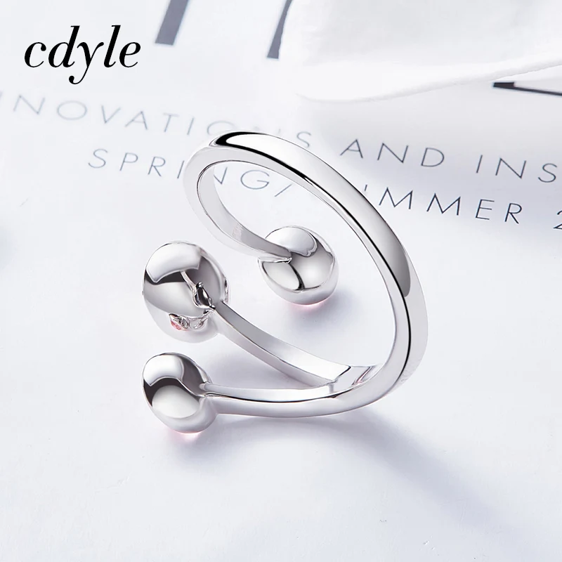 Женское кольцо с кристаллом Cdyle элегантный серебристый цвет