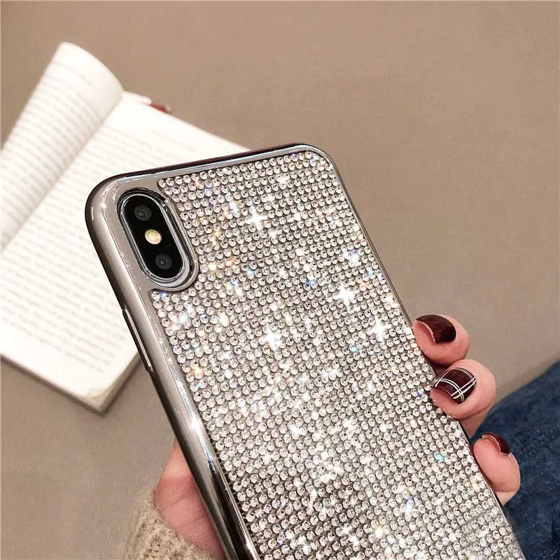 JIBAN New Luxury Rhinestone Phone Case for Iphone X Mobile Shell XR Trendy XS XSMAX 7P 6 6s Soft 8plus |