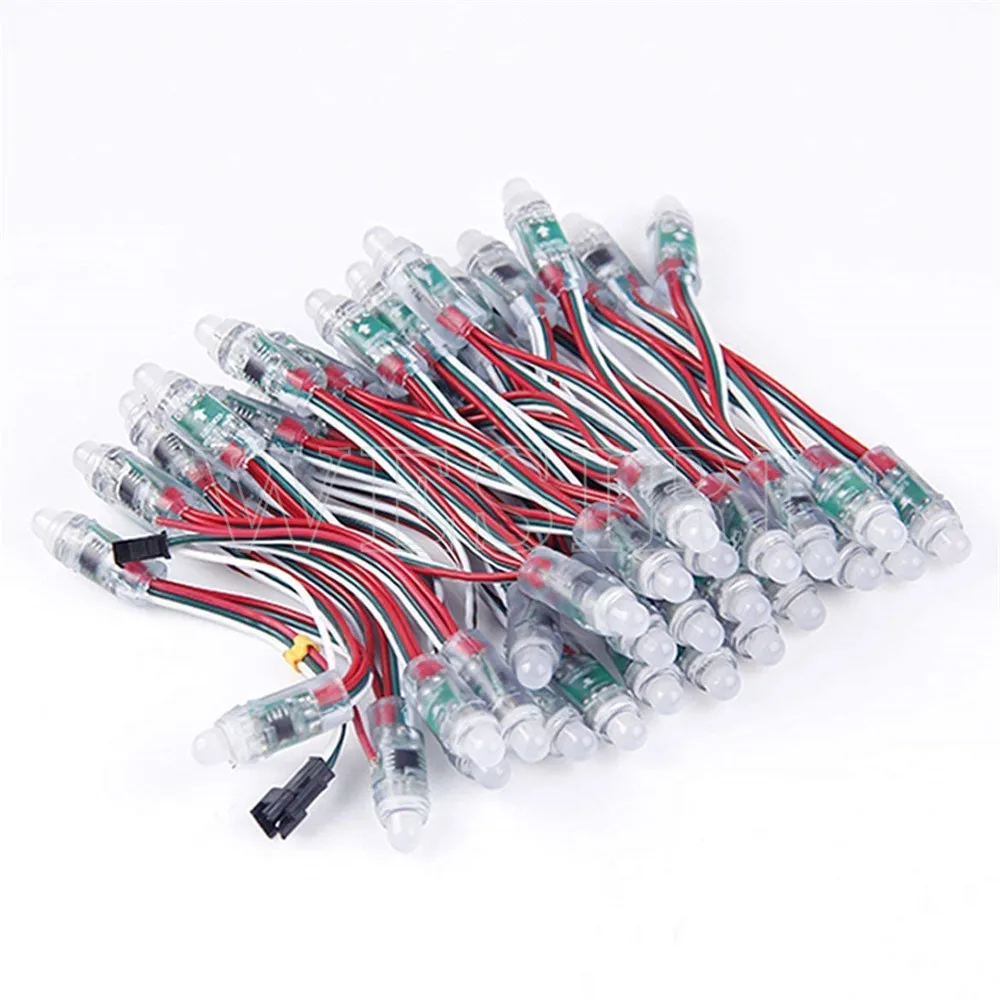 50 шт./Лот 12 мм WS2811 2811 IC RGB СВЕТОДИОДНЫЕ пиксельные модульные гирлянды IP68 5 В для