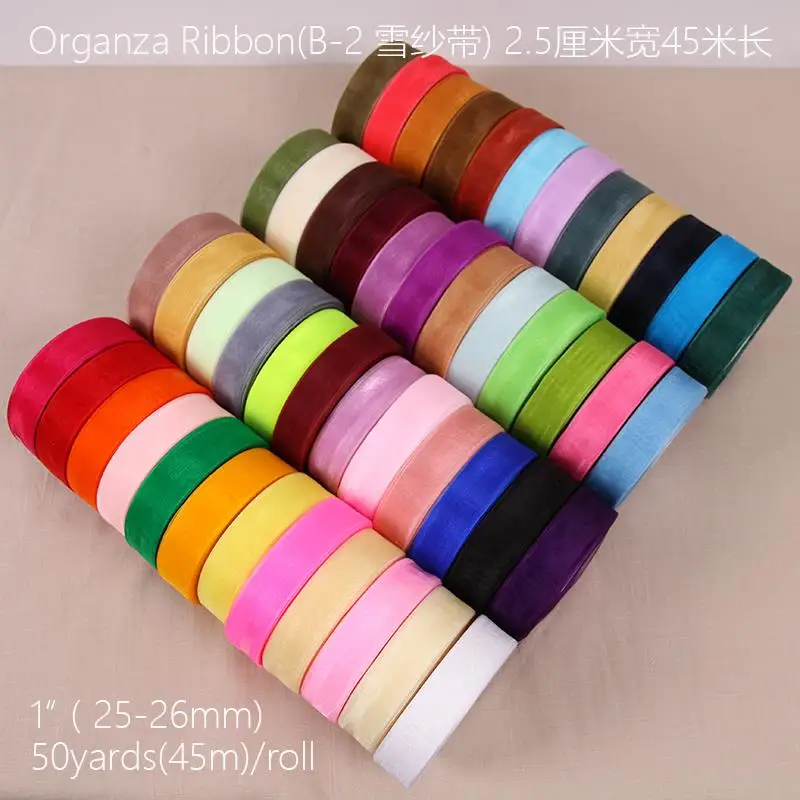 25 мм ширина 45 метров длинные красные шифоновые ленты провода новый год Рождество