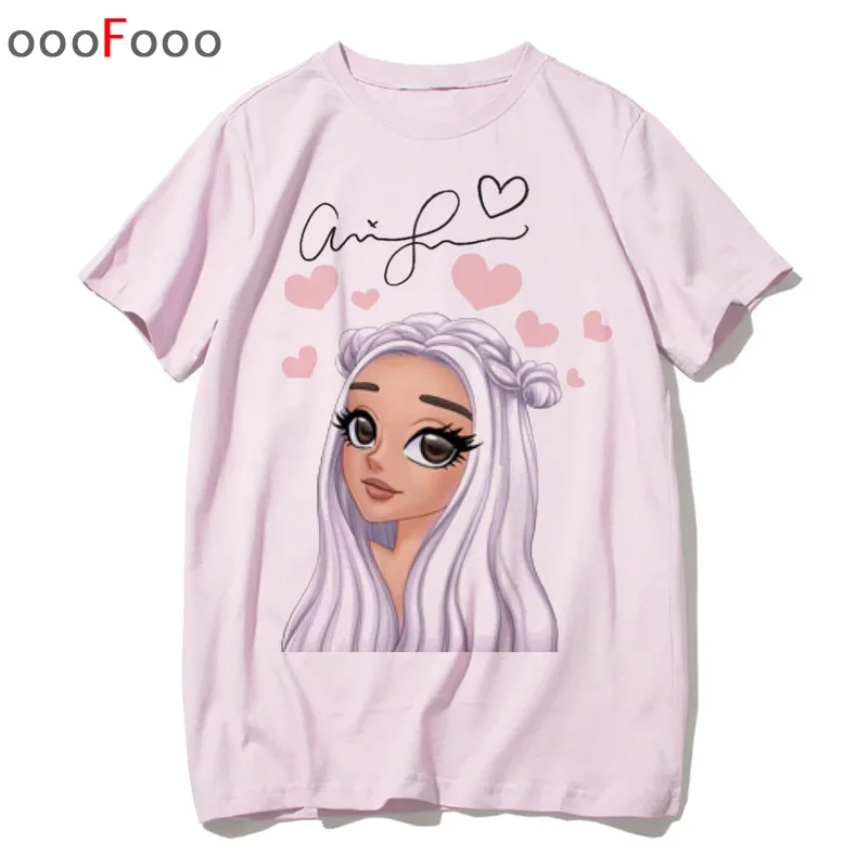 Ариана Гранде Харадзюку спасибо, следующая футболка для женщин kawaii Топ футболка футболки короткий рукав мода для женщин/мужчин