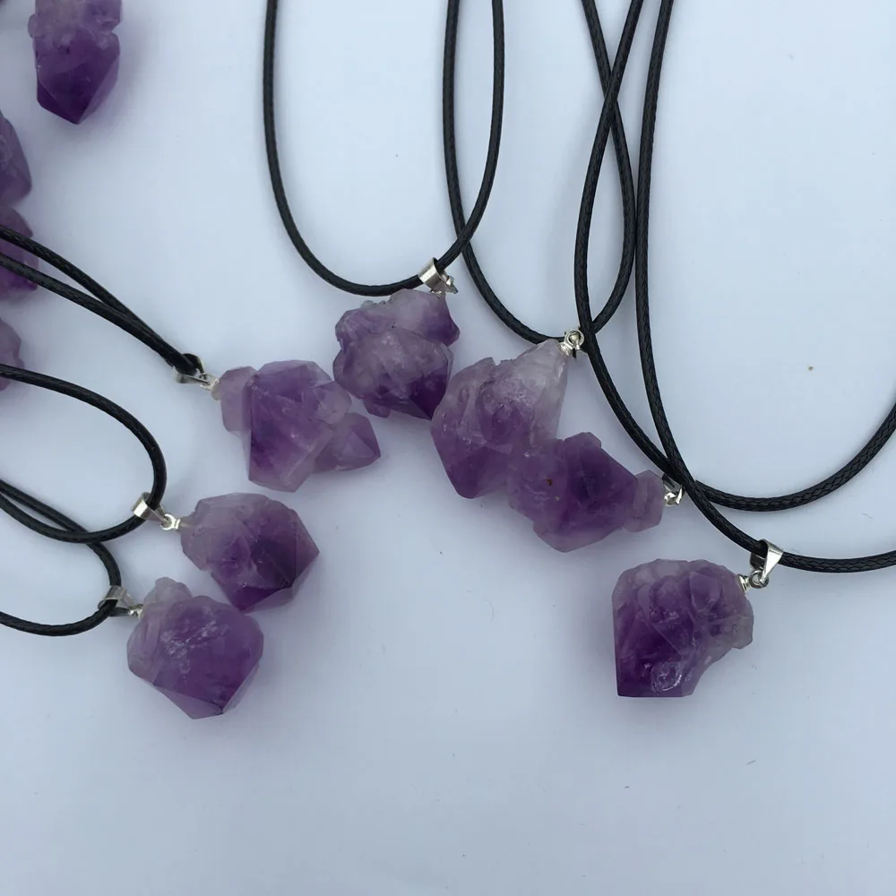 1 шт. свадебные сувениры ожерелье из натурального аметиста | Дом и сад