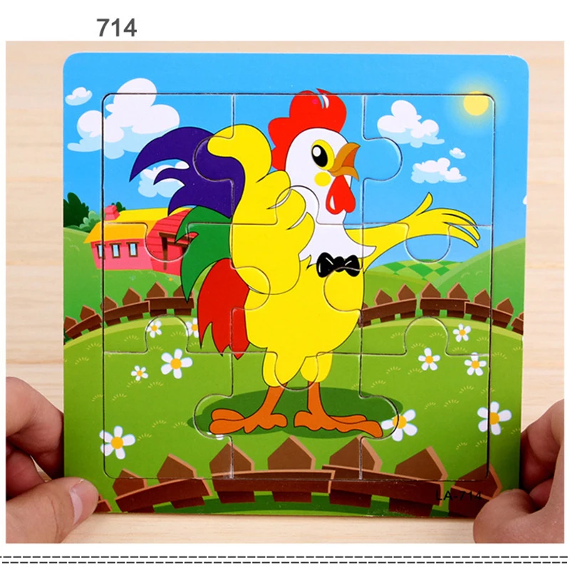 10 шт./лот густой лес Паззлы красочный мультфильм головоломки ребенок животных