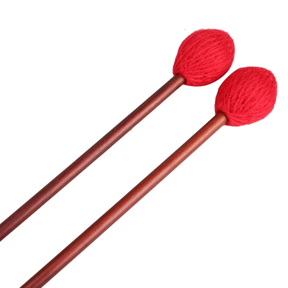 Red Высококачественная пряжа средней жесткости Marimba Mallets синяя красная нейлоновая пряжа головка для Marimbas Vibes Vibraphone Percussion аксессуары - Цвет: Red