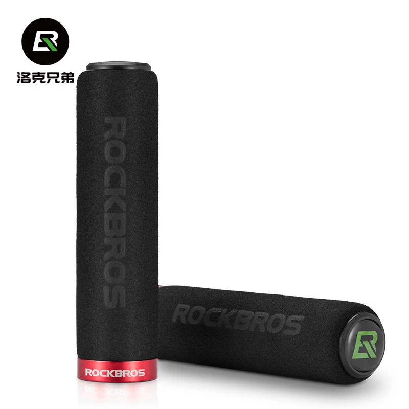 Sponge Black ROCKBROS руль велосипеда ручки MTB силиконовые губчатые накладки на ручки Анти-занос, удар-поглощая мягкая байка ручки Ultraight - Цвет: Sponge Black