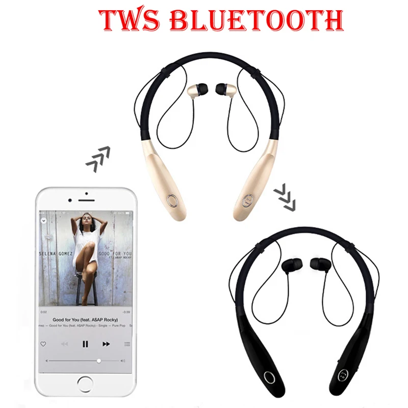 YOU FIRST TWS Спортивные Bluetooth наушники беспроводные стерео гарнитура с шейным