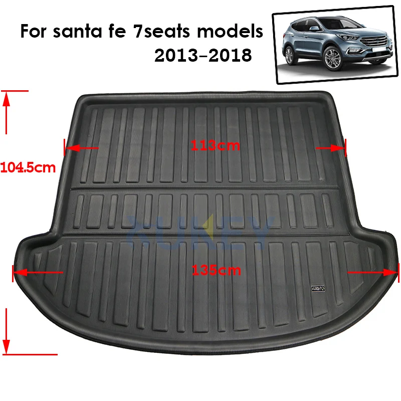 7 местный коврик для багажника Hyundai Santa Fe 2013 2018 2014 2015|cargo mat|mat bootsboot mat |
