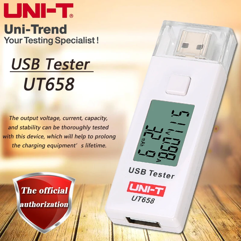 USB-тестер UNI-T UT658 UT658B, мобильный телефон, монитор мобильного питания для ноутбуков, 3,0-9,0 в