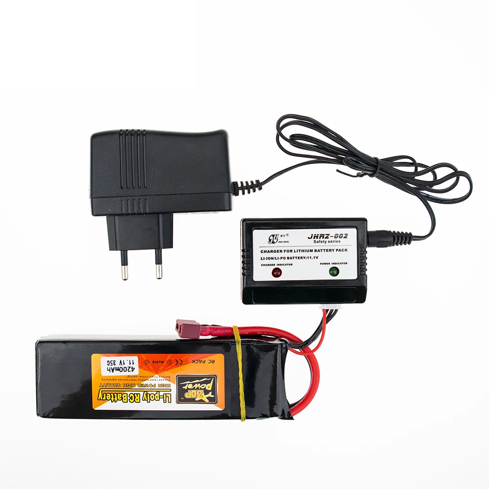 Zop Power 11 1 В 4200 мАч с европейской вилкой зарядное устройство 3S 35C LiPo батарея XT60 или T