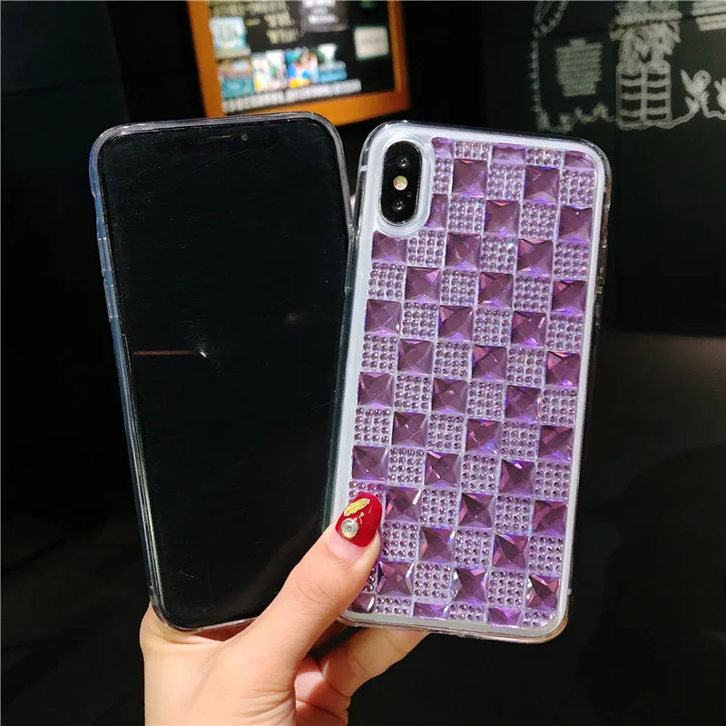 Kerzzil 3D Алмазный Узор чехол для телефона iPhone X Роскошный горный хрусталь Мягкий ТПУ