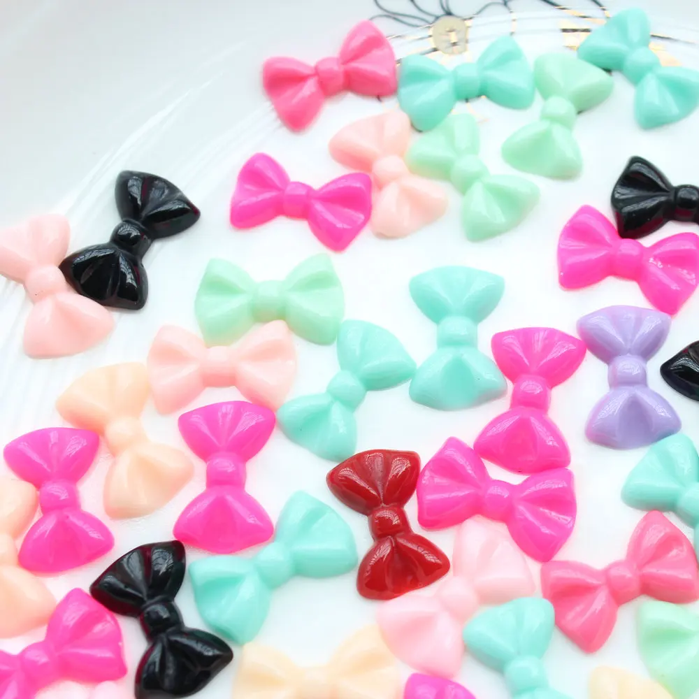 

250pcs mixed lovely Bow Cabochons (22mm) Cell phone decor, hair accessory supply, embellishment, DIY- free shipping