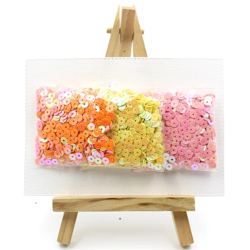 KSCRAFT 3000pcs/lot 4mm mixed colorful sequins PVC Flat for DIY Card Making Craft Color Collection | Дом и сад