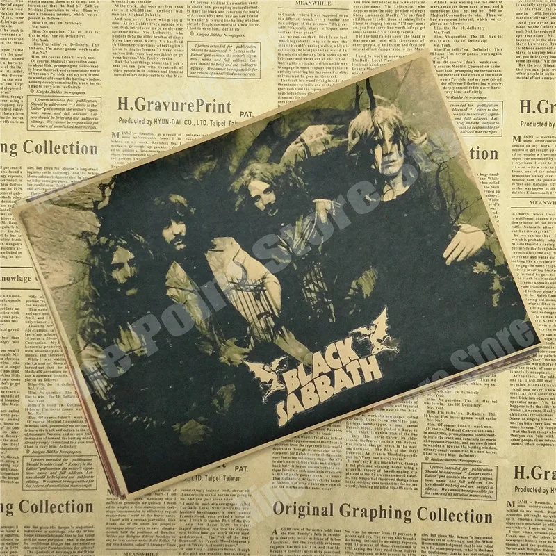 Прозрачный Black Sabbath. Плакат Оззи Осборн. Украшение для домашнего интерьера крафт-кислотная рок-музыка плакат рисунок ядро наклейки на стену 30x21 см - Цвет: Прозрачный