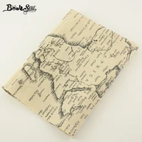 booksew home textile map of the word design cotton linen fabric sewing tissu tablecloth pillow bag curtain cushion zakka cm