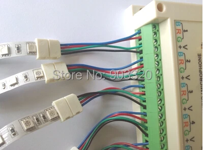 Музыка/аудио/микрофон синхронизация красный зелёный синий светодиодный