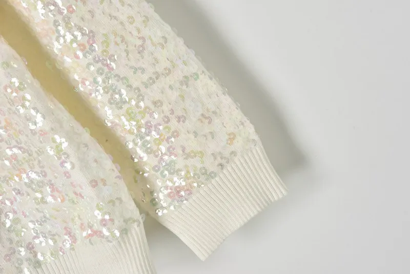 2018 Новый подиумный дизайнерский осенне-зимний свитер с длинным рукавом Белый