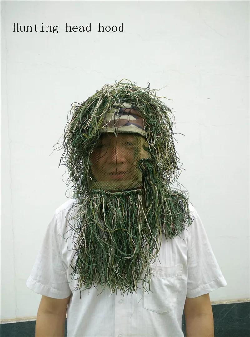 Часть ghillie костюм снайперский Тактический Камуфляжный головной убор для охоты