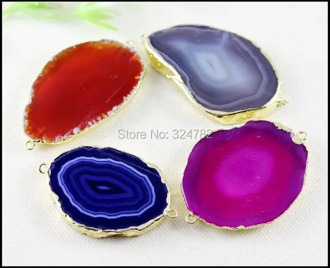 10 шт. соединители природного камня очаровательный камень каменные бусины в