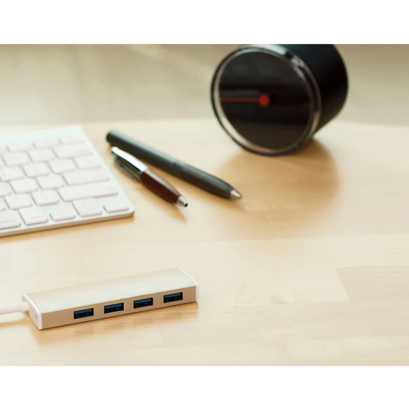 Для Mac дизайн мини высокое качество высокая Скорость Алюминий 4 Порты и разъёмы USB 3,0 концентратор-серебро(M3H4-V1-SV