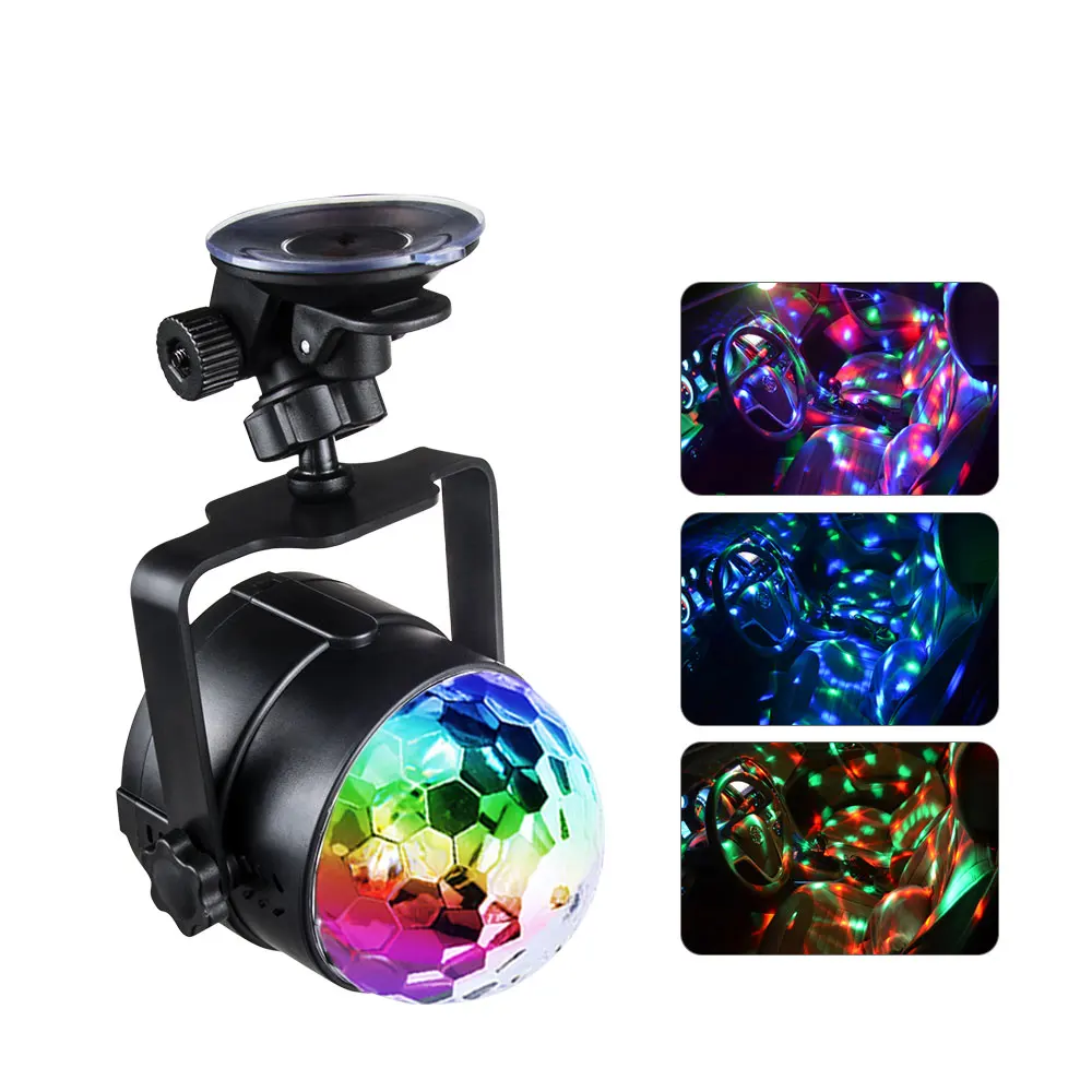VooVoo LED Автомобильный USB атмосферный свет DJ RGB цветная музыкальная звуковая лампа