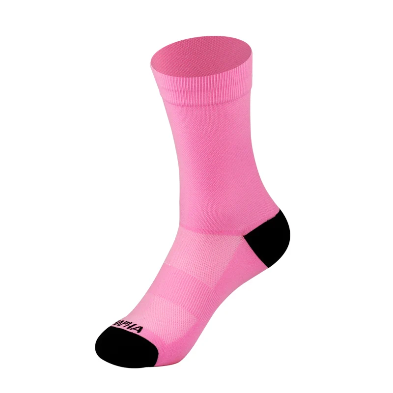 Pink BIKEIN профессиональные дышащие спортивные носки для велоспорта, носки для шоссейного велосипеда, носки для спорта на открытом воздухе, носки для гоночного велосипеда, носки для чулок свободного размера - Цвет: Pink