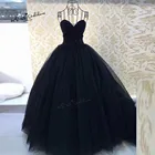 Красное черное готическое платье с искусственными кристаллами, бальное платье, свадебное платье 2018, Роскошные платья невесты с корсетом на спине, свадебное платье