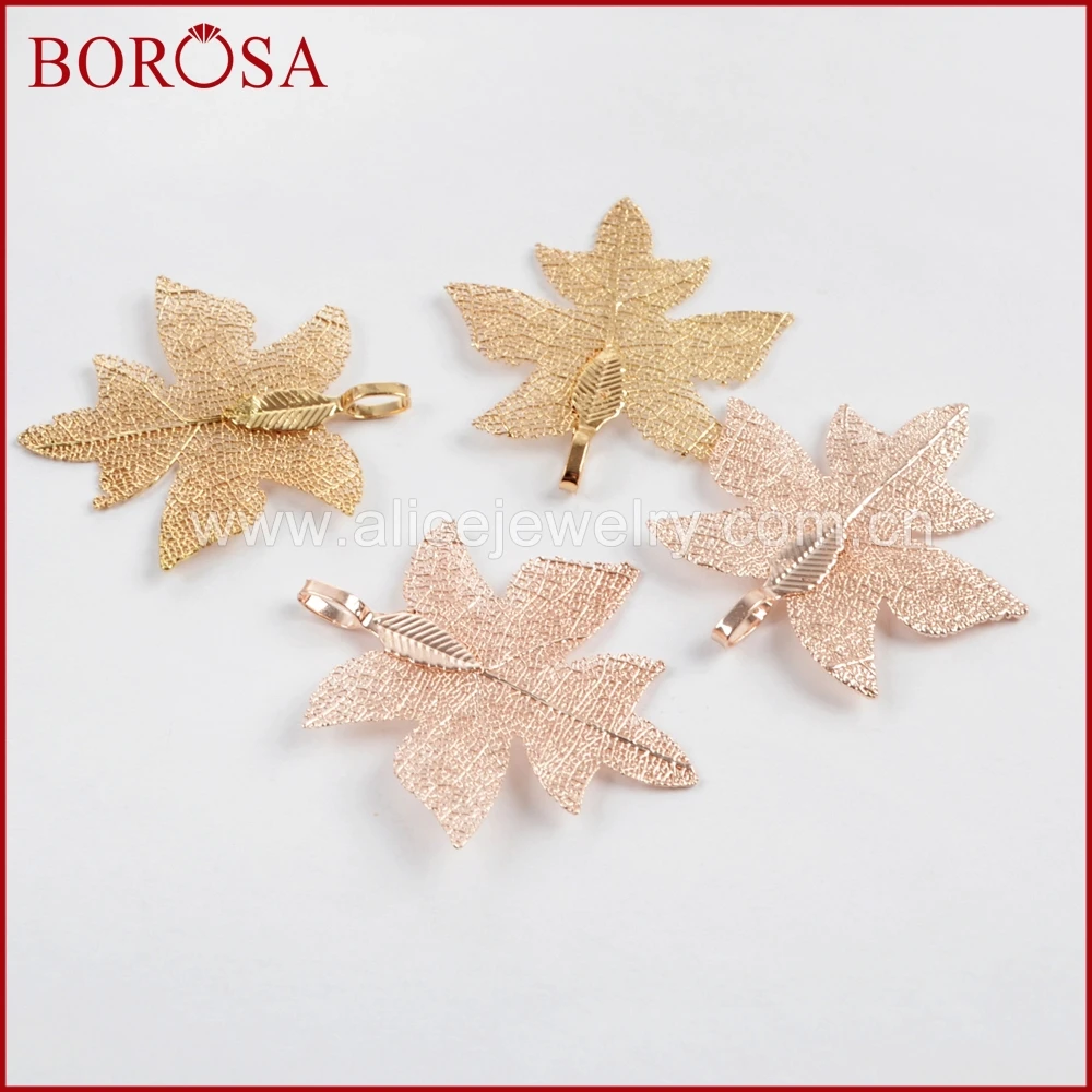BOROSA новая 20 шт титановая подвеска с Кленовым листом для изготовления ювелирных