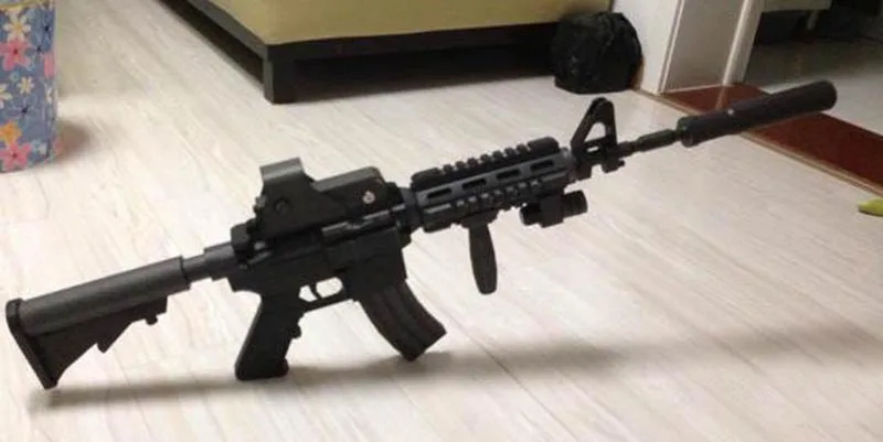 DIY Бумажная модель 85 см m4a1 штурмовой пистолет 3D бумажное ремесло не может запускаться ручной работы игрушка для мальчика девочка подарок