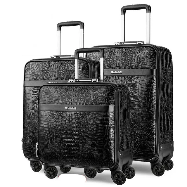 KAWEIDA Ретро сумка на колёсиках из крокодиловой кожи для мужчин бизнес чемодан