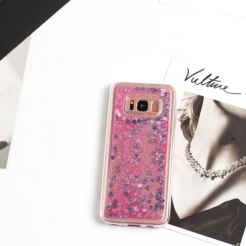 WMZSUCC Shining Quicksand Liquid Glitter Phone Case For Samsung Galaxy S6 Edge S7 S8 Note 3 4 5 |